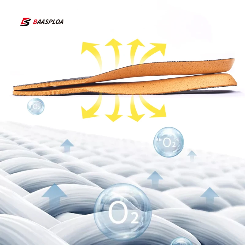 Baasploa 2021 Brand New Graphene Deodorant Sneaker Insoles Lightweight Breathable Insert Suction Perspiration Insole Casual