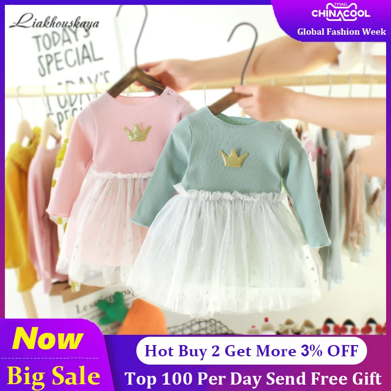 

Infant Dress Fashion 2019 Winter Girl Baby Clothing Dress For Girl Clothing Princess Party Long-sleeve Newborn Baby Girl Dress