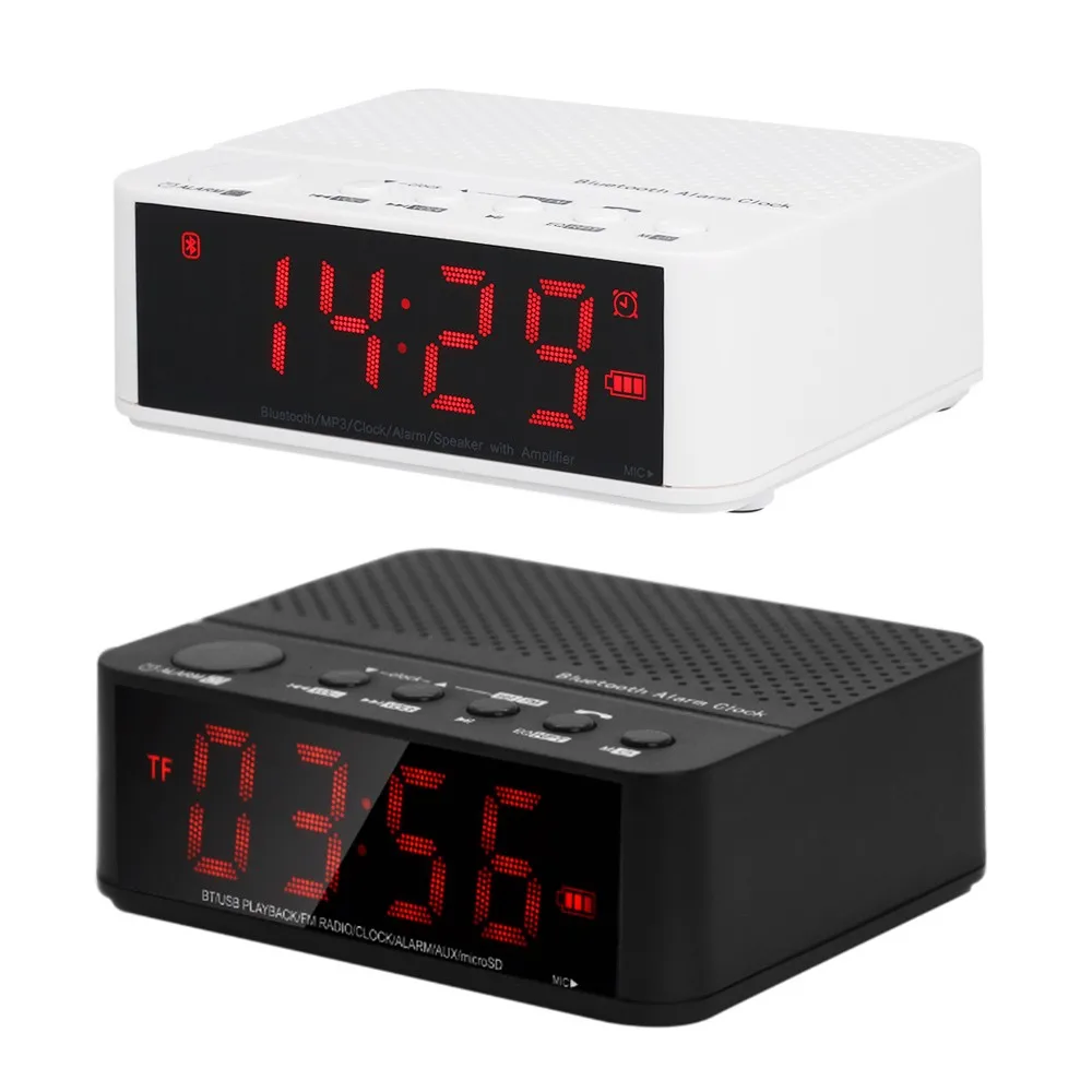 Настольные беспроводные bluetooth колонки будильник FM радио TF карта MP3 плеер линия