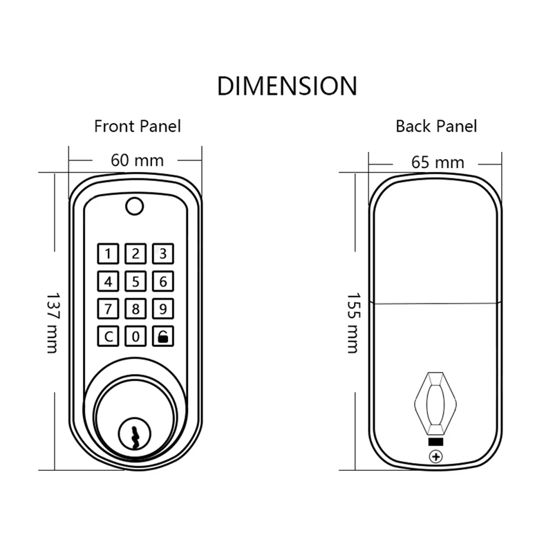 

Cheap Smart Home Digital Door Lock, Waterproof Intelligent Keyless Password Pin Code Door Lock Electronic Deadbolt Lock