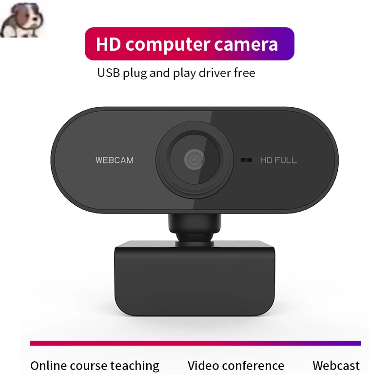 

1080P Auto Focus Webcam Mini Computer PC Web Camera with Microphone Rotatable Cameras for Live Broadcast Calling Conference Work