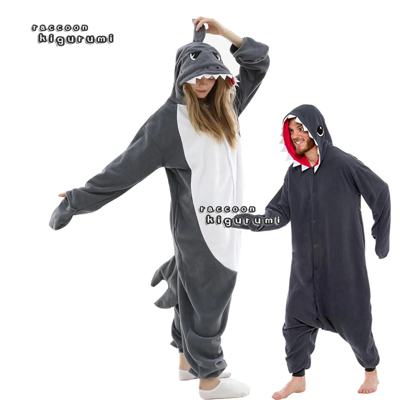 

Animal Shark Christmas Woman Fleece Onesie Kids Unicorn Winter Halloween Cartoon Unisex Cosplay Pajama Raccoon Kigurumi Adult