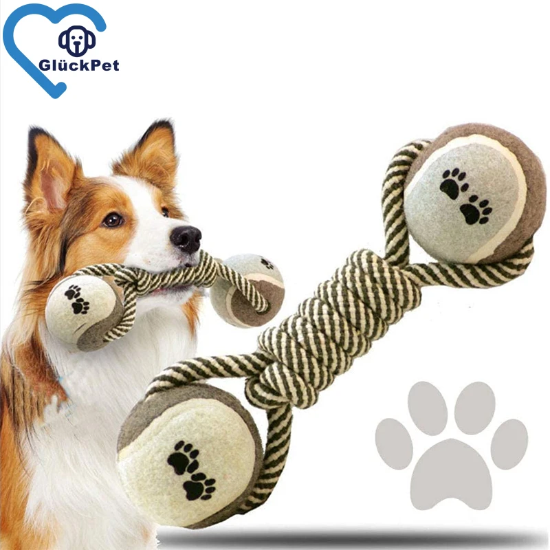 

Durable Dog Chew Toys, Puppy Toys, Dog Rope Toys, Puppy Teething Toys, Interactive Rope with Baseball for Small To Large Dogs