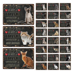 Kelly66 оловянный плакат с изображением домашних животных, кошек, оцикатов, сиамской Бенгальской Бомбей Рекс, металлический знак, домашний декор, Настенная картина 20*30 см, размер Dy97