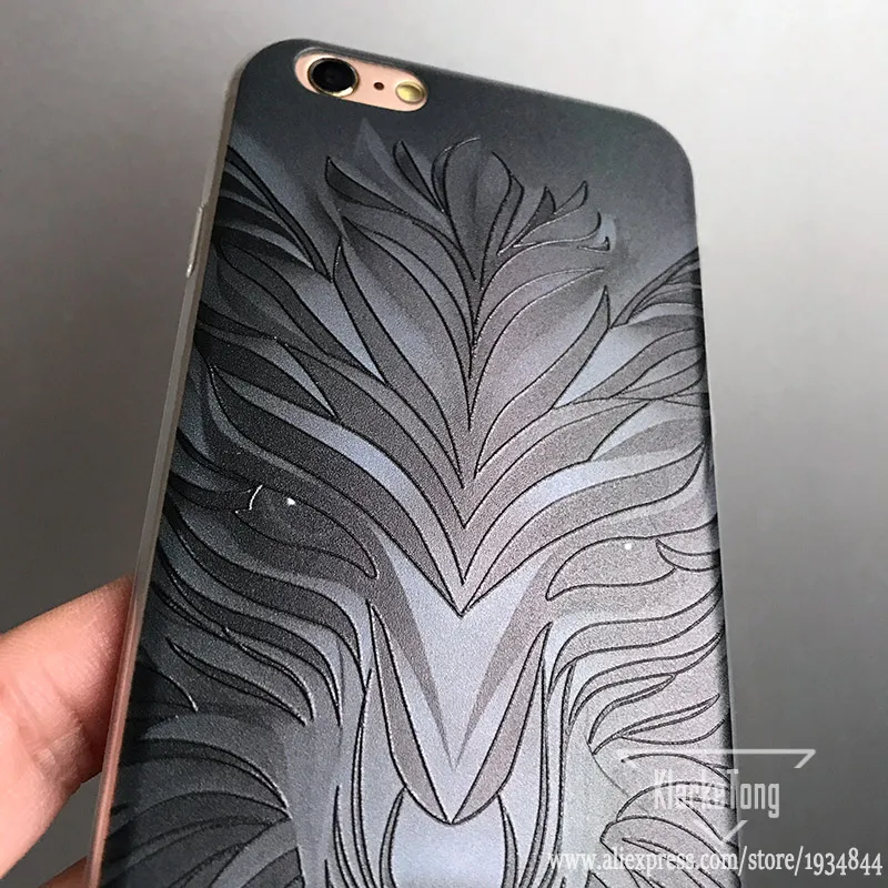 Роскошный 3D рельефный чехол для телефона iphone 12 11 8 7 6S Plus Xs с мультяшным волком