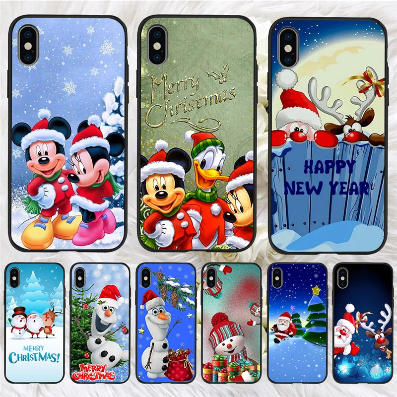 Рождество для iPhone X XR XS Max 5 5S SE 6 6S 7 8 Plus Oneplus 5T Pro 6T чехол для телефона Coque Etui funda мультяшный милый силиконовый