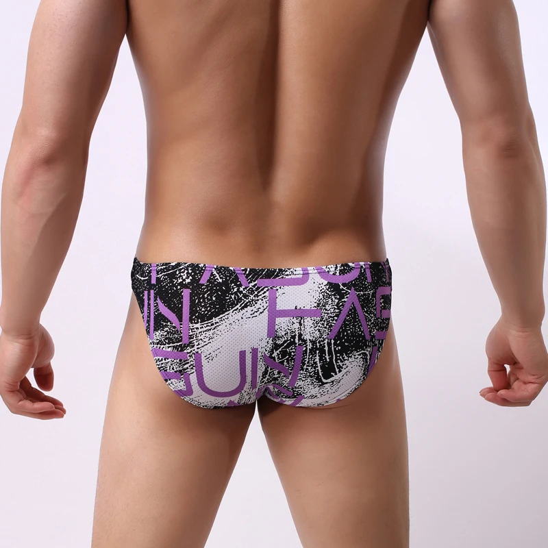 Мужские трусы джоки с карманом для пениса черные мягкие брифы принтом бандаж на