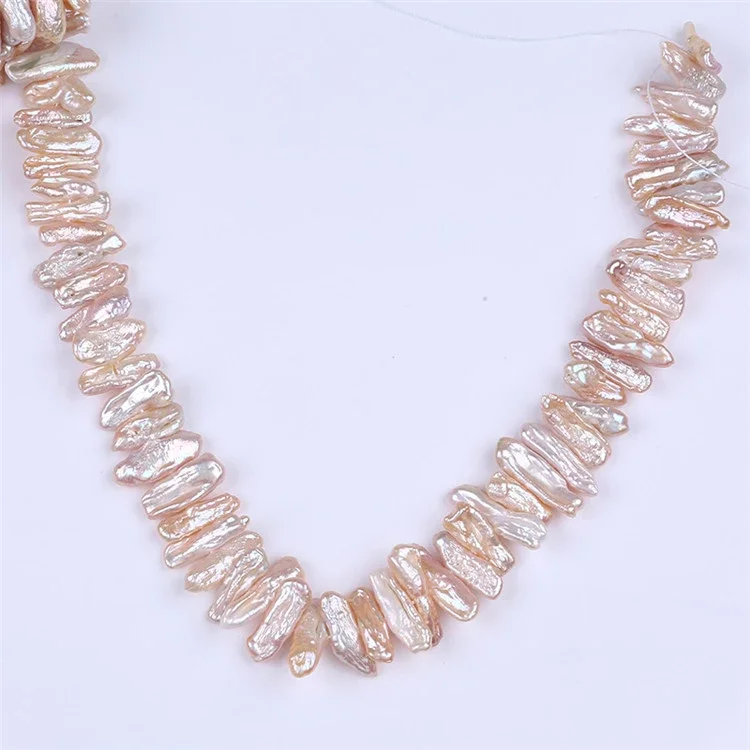 

APDGG 8*22mm side hole biwa shape pearl strands loose pearls strand women lady jewelry DIY
