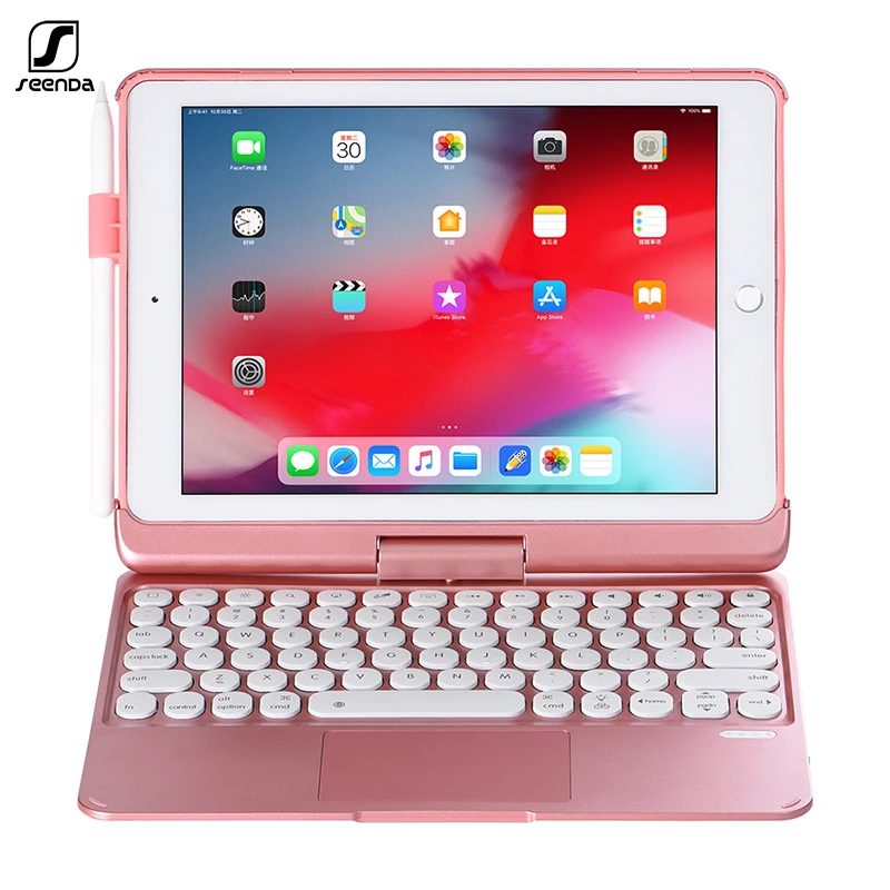 Беспроводная Bluetooth клавиатура SeenDa с подсветкой чехол клавиатурой для Pro 9 7 iPad Air 2 &