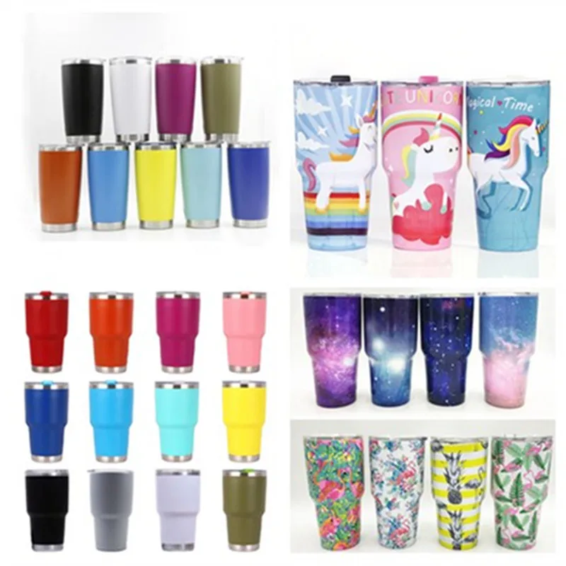 20 унций 30 пивной стакан из нержавеющей стали с крышкой двойными стенками