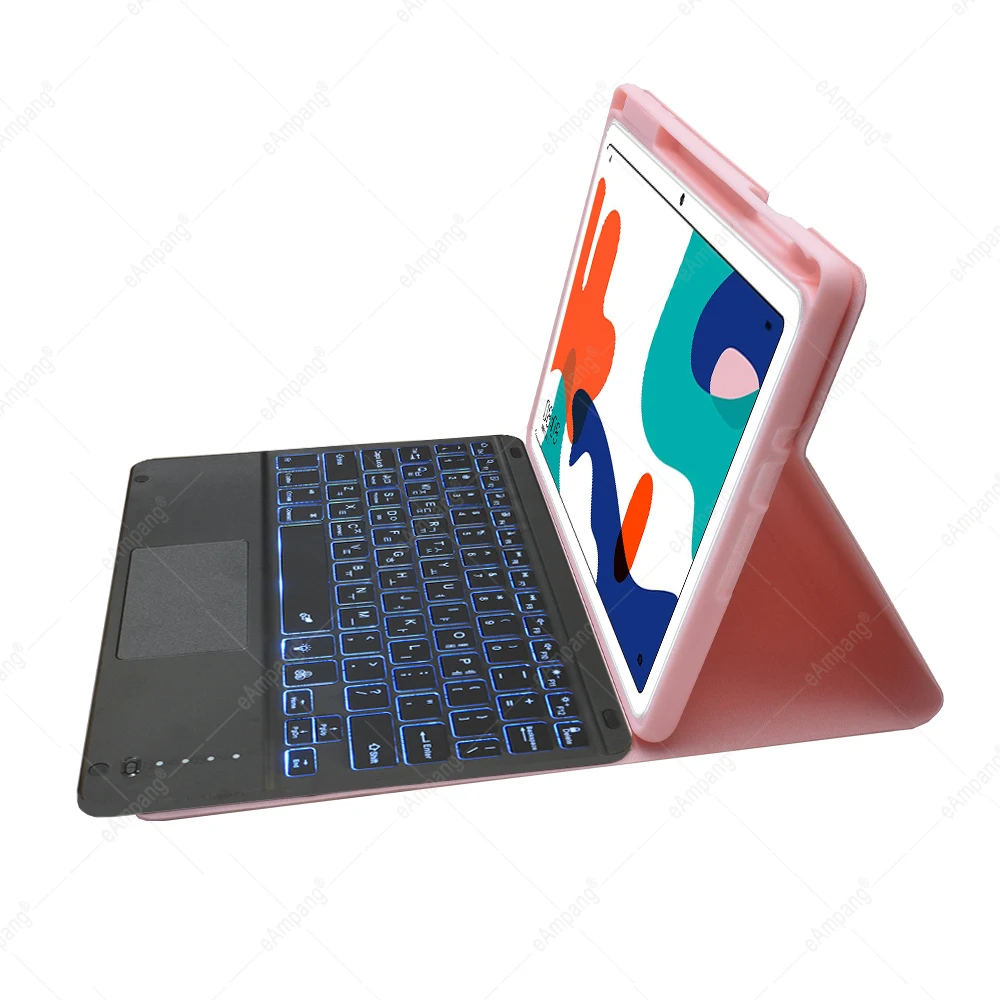 backlit touchpad keyboard case for huawei matepad t10 t10s 10 4 pro mediapad m6 10 8 korean spanish arabic backlight keyboard free global shipping
