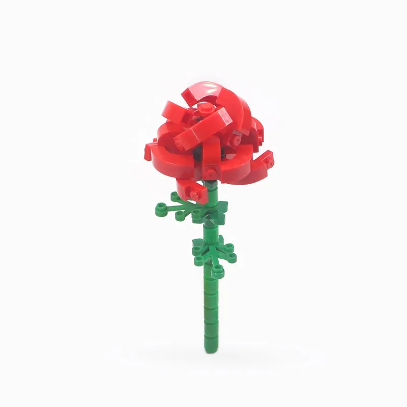 

Moc Diy Rose Enlighten Building Block Bricks Compatible With Assembles Particles