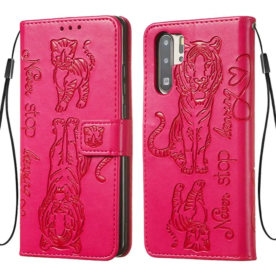 Кожаный флип-чехол с 3D кошкой и тигром для huawei P30 P20 Pro mate 30 Lite P Smart Z Y7 Prime Honor 9X20 Pro 8A 10i Y6