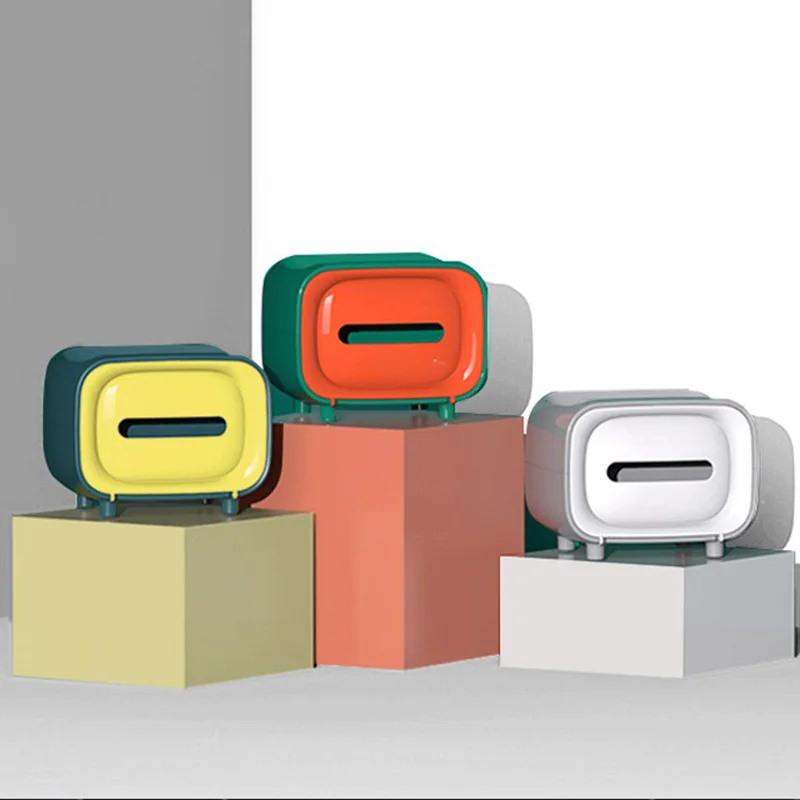 

1PC Cute Magnetic Tissue Box Storage Multifunctional Paper Pumping Phone Holder