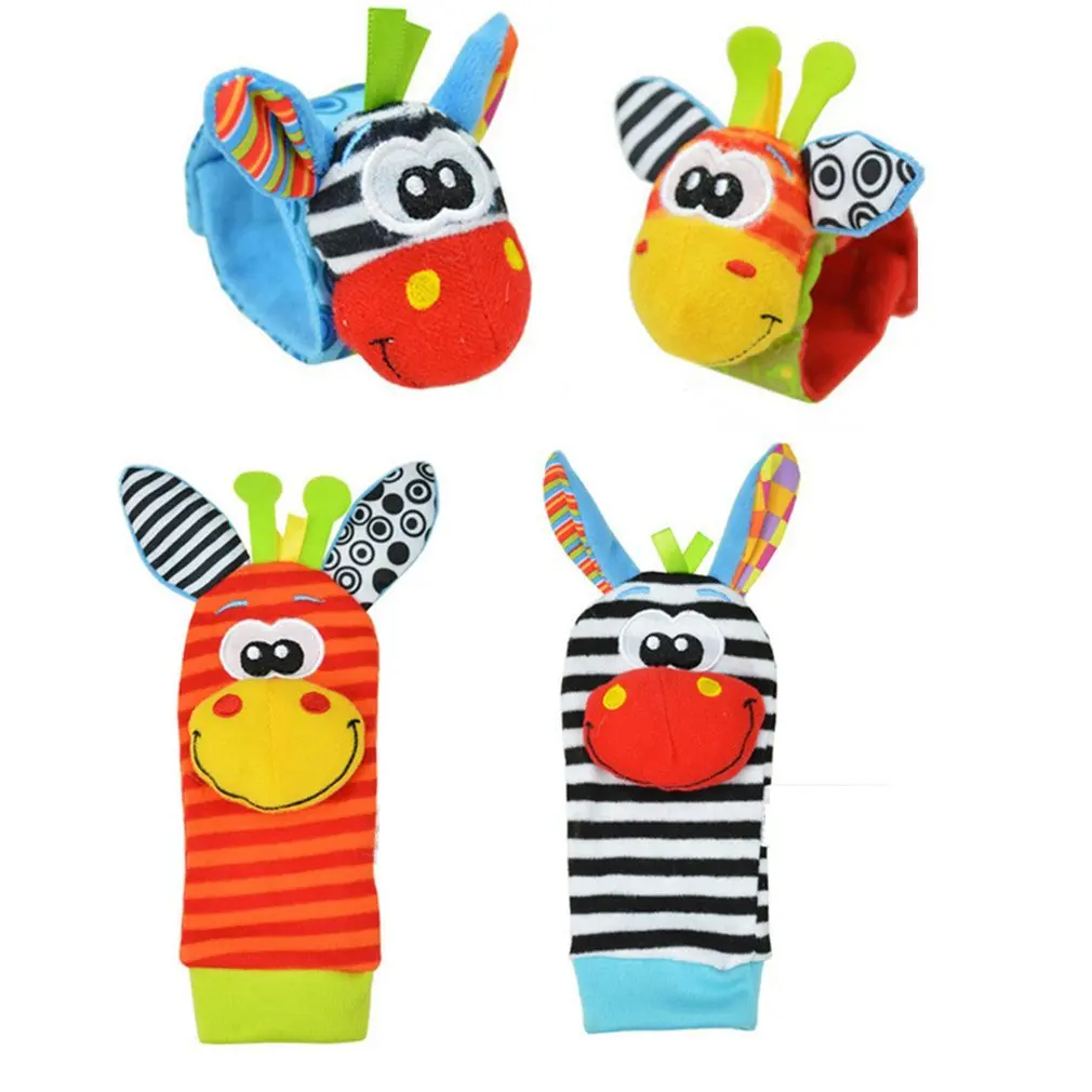 

Cute Animals Plush Baby Rattle Socks Make Noise Baby Wrist Rattle Crib Toys Rattles For Baby Montessori Baby Toys 0 12 Months