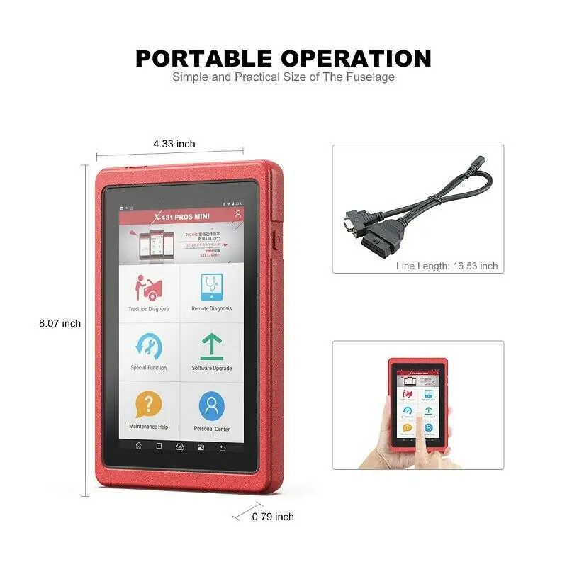 Launch X431 Pros Mini V3.0 obd2 сканер полная система X-431 диагностический инструмент ECU