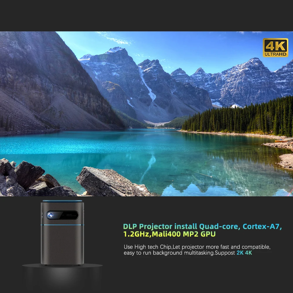 Мини-проектор ThundeaL Карманный 2K 4K Android 9 0 Wi-Fi |
