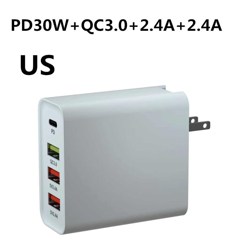 BL00525 4in1 USB зарядное устройство для macbook xiaomi huawei 65 Вт быстрой зарядки 5 V/3A PD3.0/PD2.0/FCP PD зарядное устройство адаптер EU/US перенапряжения Защита - Тип штекера: BL00525