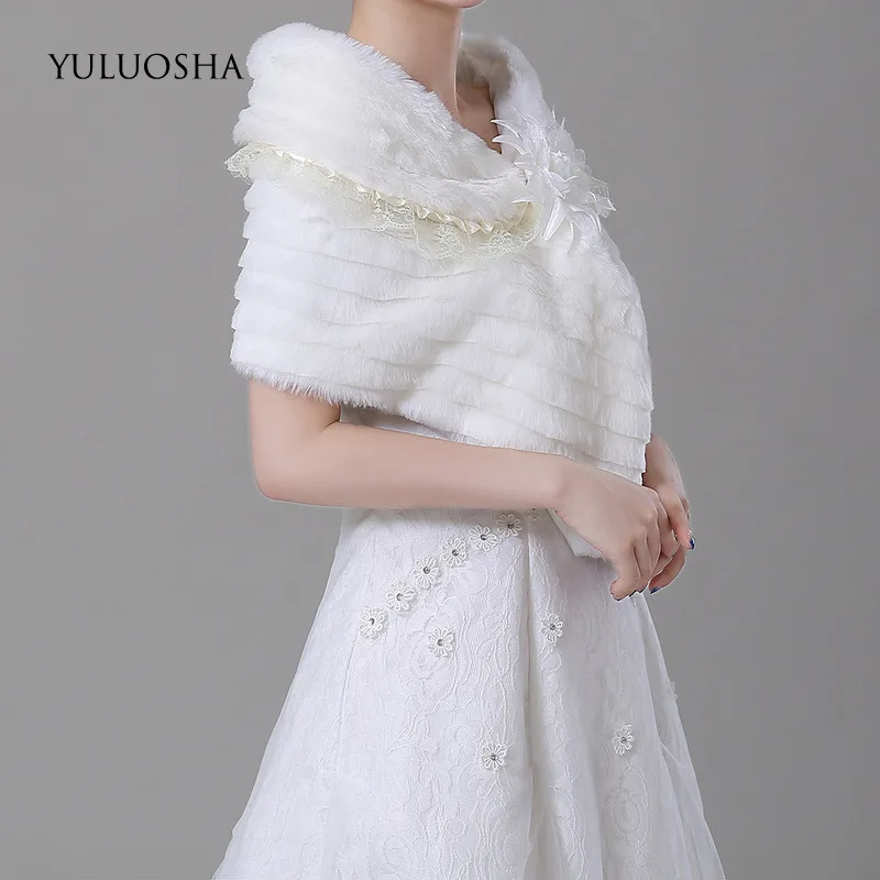 Шаль YULUOSHA из шерсти для невесты свадебное платье шаль искусственного кроличьего