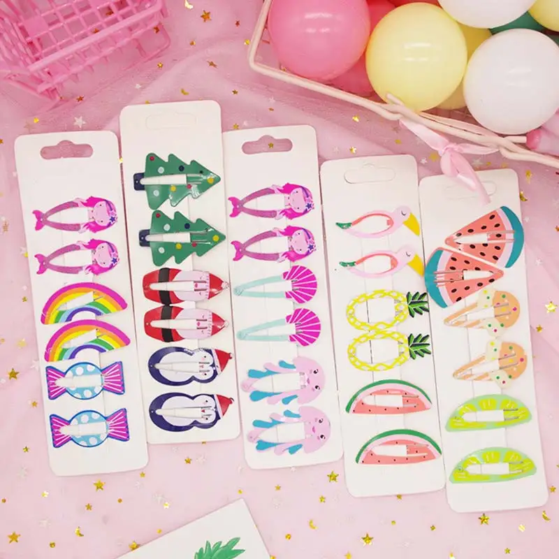 Аксессуары для волос девочек 44 цвета набор заколок с мультяшным ананасом радугой