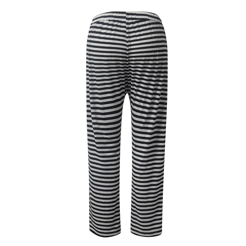 

Sale Summer Elegant Striped Print Long Pants Women Fashion Drawstring Spring Trousers Vintage Pocket Loose Streetwear Sweatpants