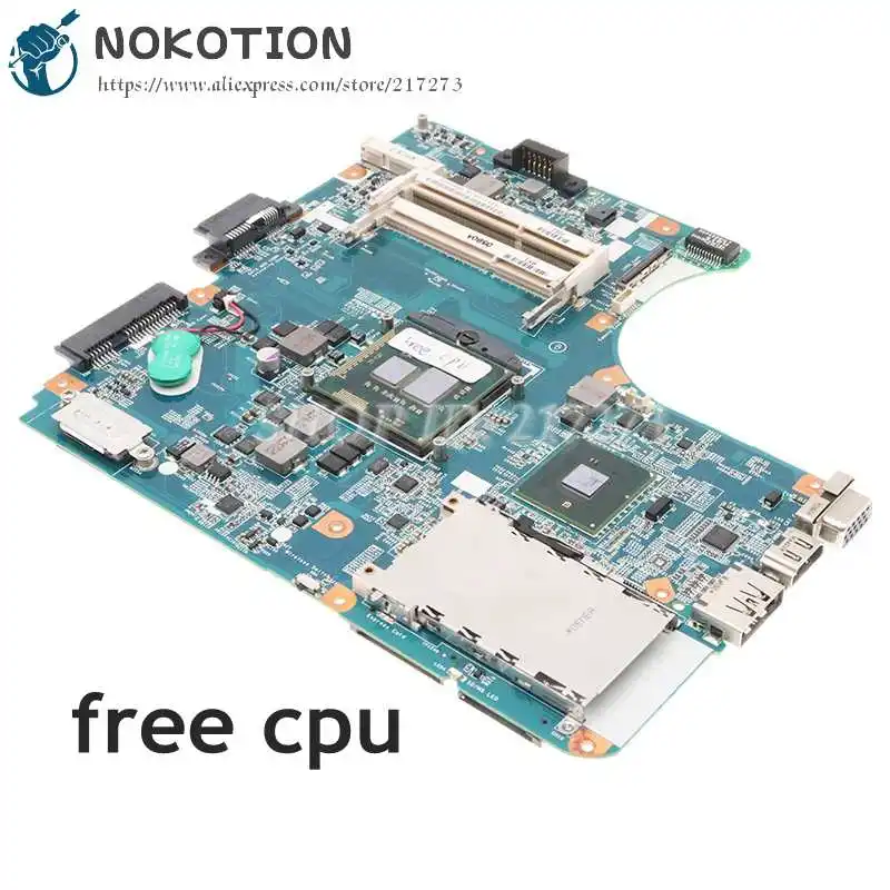 

NOKOTION For SONY Vaio VPCEA Laptop Motherboard MBX-223 M960 1P-009CJ01-6011 A1771567A MAIN BOARD HM55 DDR3 UMA HD With CPU