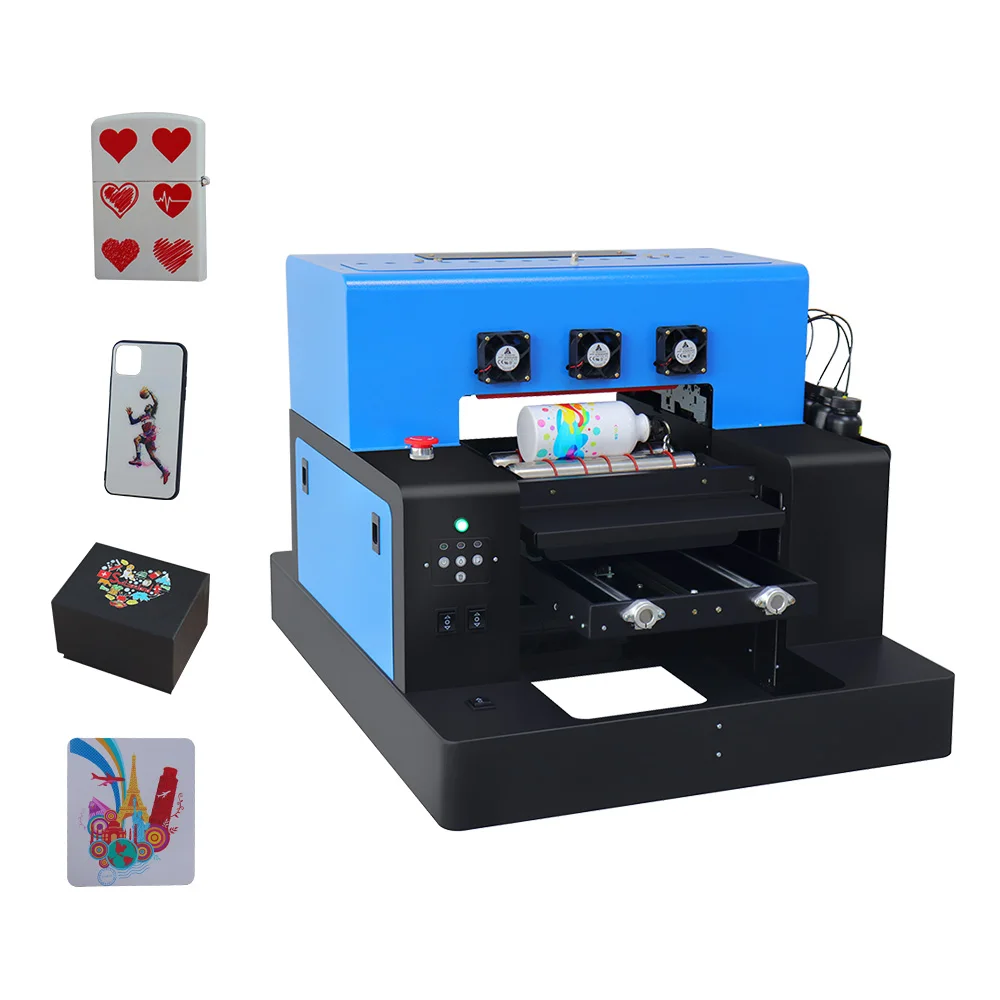 

2022 A3 UV Flatbed Printer LED uv printer for phone case metal acrylic glass wood uv printing machine A3 with free rip software