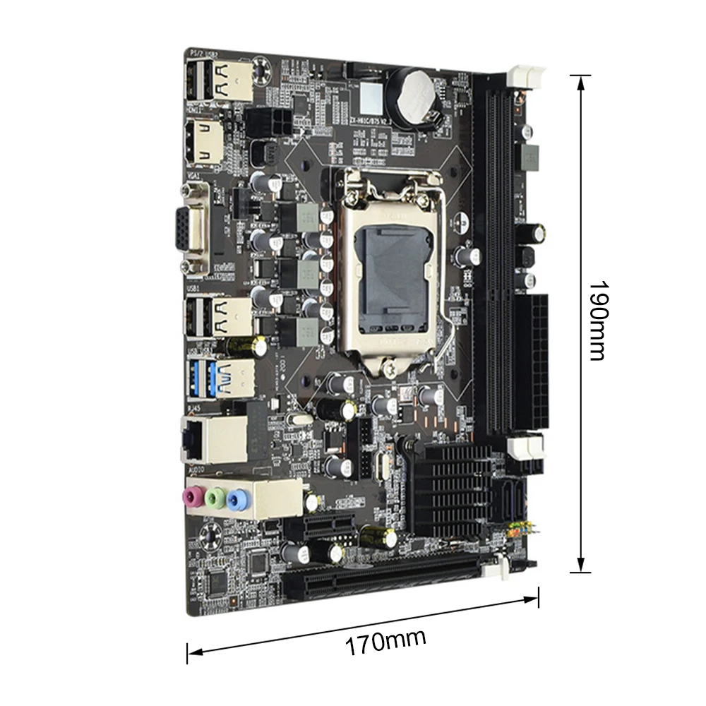 

B75 Computer Motherboard M-ATX Dual Channel DDR3 16G Memory USB 3.0 SATA 2.0 HDMI-Compatible+VGA Desktop Mainboard for LGA 1151