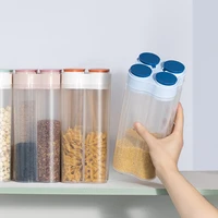 household kitchen utensils food container transparent storage box sugar bowl storage jar kitchen organizer cans for bulk cereals