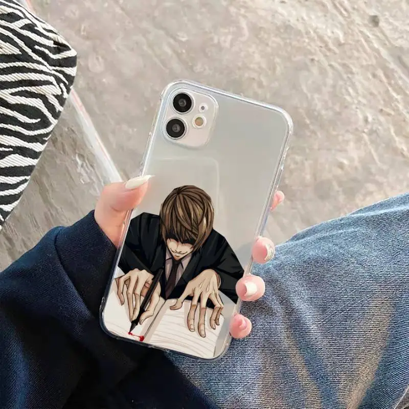 

Death Note Ryuk kira Phone Case Transparent soft For iphone 5 5s 5c se 6 6s 7 8 11 12 plus mini x xs xr pro max