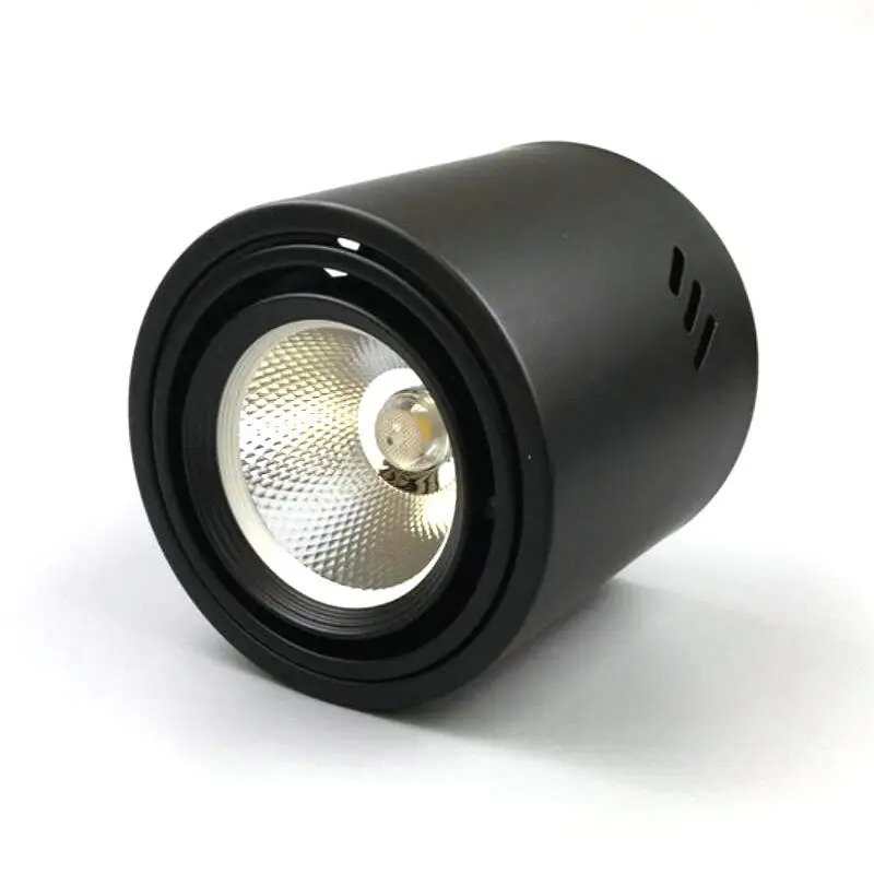 Квадратный 12 Вт COB светодиодный светильник потолочный AC85 260V белый/черный