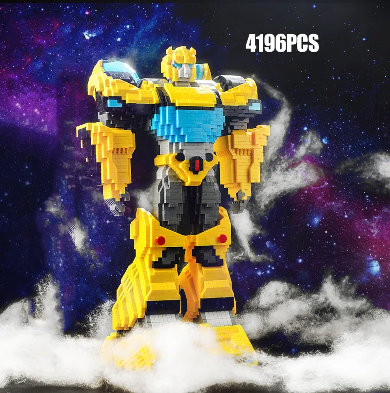 Супер трансформер робот военная модель нанокирпич шмели пчелы грузовик микро