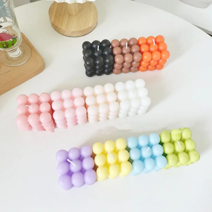 Свеча круглая Волшебная кубическая из соевого воска для ароматерапии материал