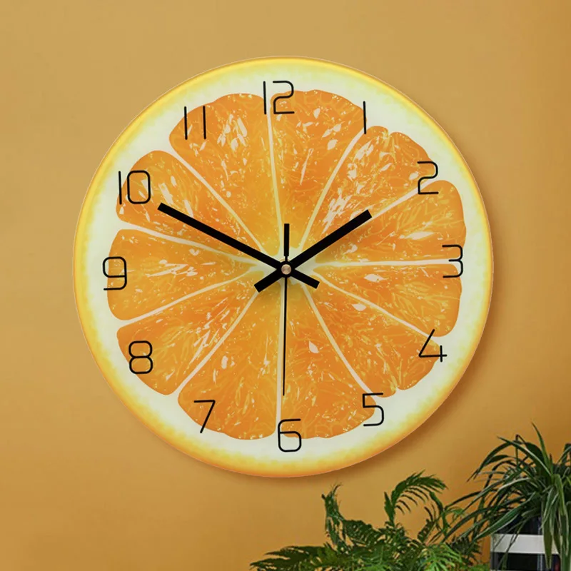

Часы настенные часы в виде фруктового дерева гостиная креативная планшетория спальня Современные Простые пасторальные домашние бесшумные...