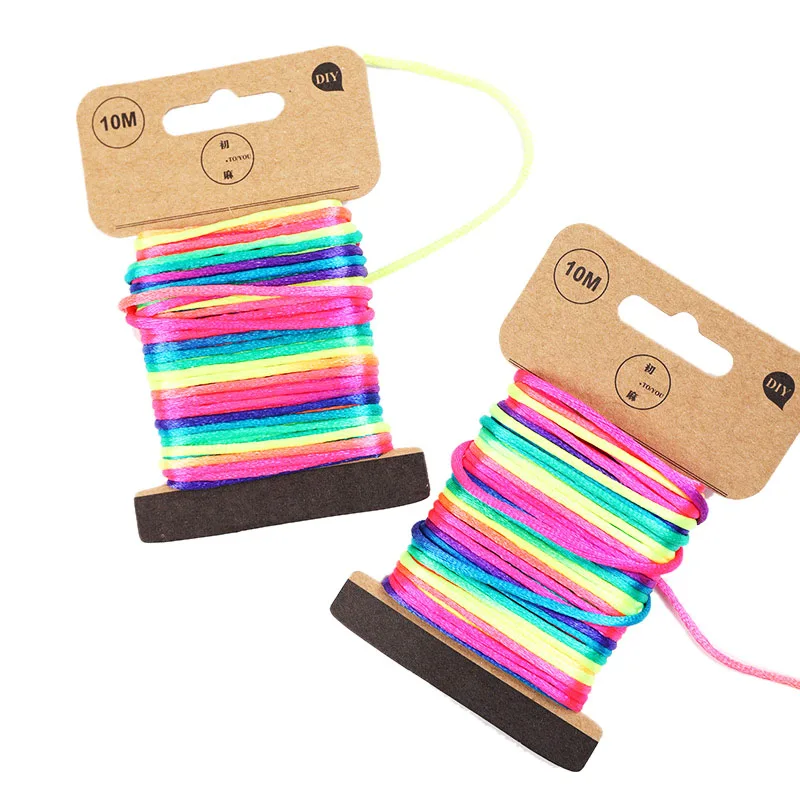 5 ярдов 2 мм разноцветная градиентная Ручная Веревка плетеная проволока сделай