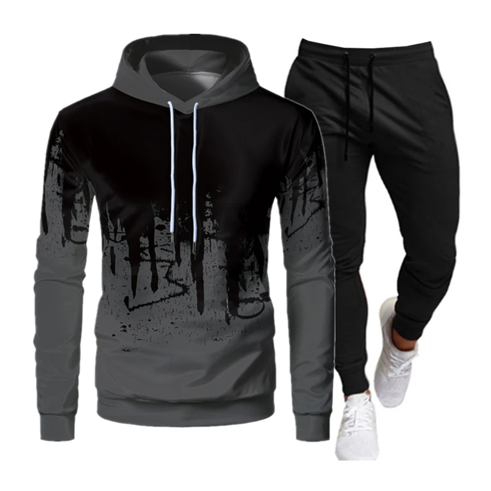 

2021 new fashion men s camouflage sports suit Hoodie sweatpants jogging traveling hiking