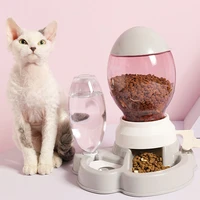 cat water and food double bowl plastic pet dog food feeding bowl cat accessories automatic drinking fountain pets chat %d0%b4%d0%bb%d1%8f %d0%ba%d0%be%d1%88%d0%b5%d0%ba