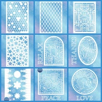 lace square flower hollowed star snowflake swan letter words animals frame metal cutting dies scrapbook make cards new stencils
