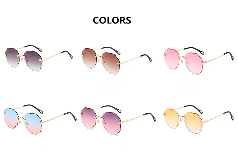 VWKTUUN солнцезащитные очки для женщин 2020 оверсайз без оправы Oculos UV400 оттенки