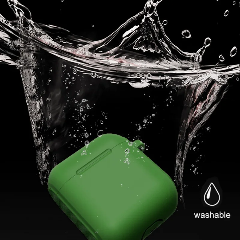 Силиконовый беспроводной зарядный чехол для телефона с брелоком в комплекте Airpod