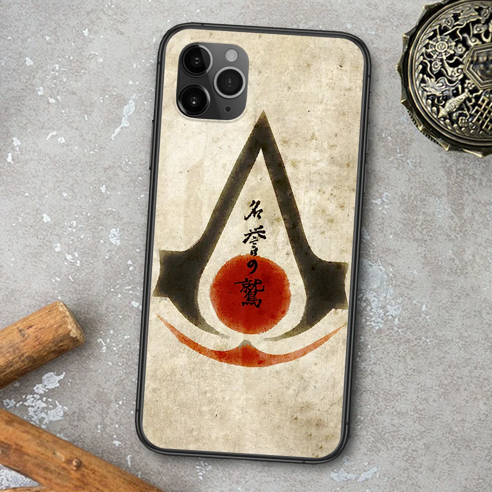 

Assassin's Creed Game Logo Phone Case For Iphone 4 4s 5 5S SE 5C 6 6S 7 8 Plus X XS XR 11 12 Mini Pro Max 2020 black Coque Soft