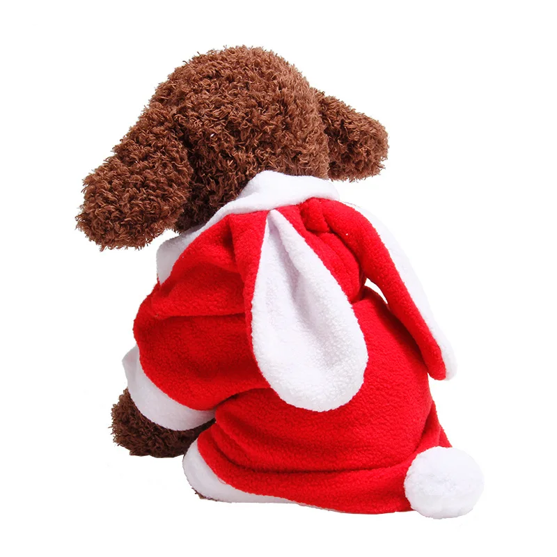 

Pet Dog Coat Costumes Rabbit Sleeveless Dress Up Dog Jacket Cat Autumn Winter Hooded Button Coat Costume for pet supplies