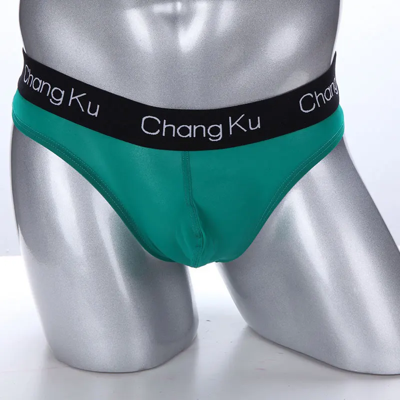 Сексуальное нижнее белье мужские трусы нейлоновые с низкой талией однотонные