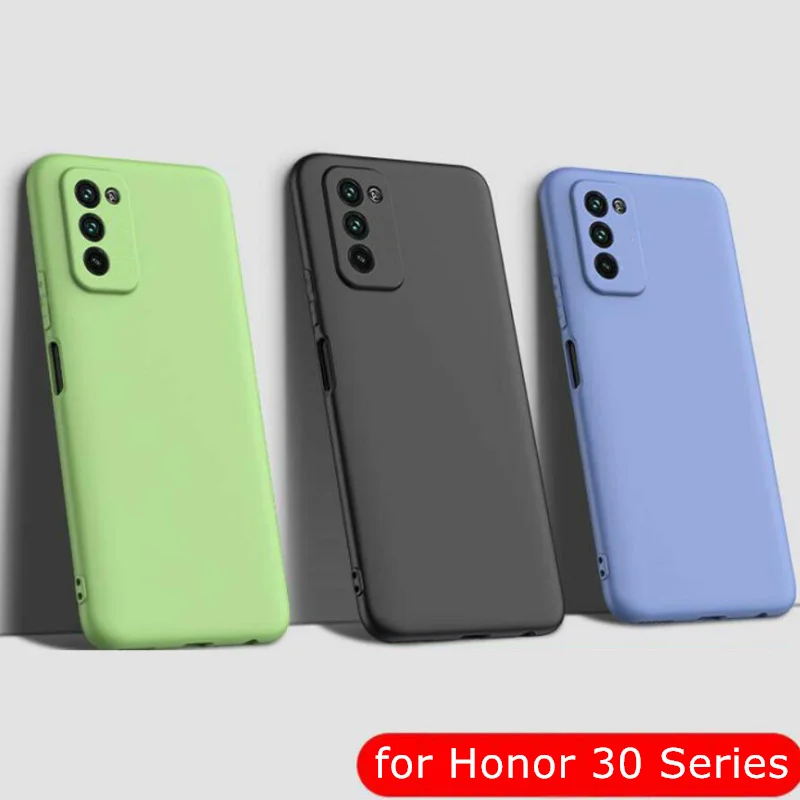 

Матовый чехол для honor 30 lite pro plus, мягкий прозрачный силиконовый чехол красного, фиолетового цветов с чехлом для Honor 30 lite