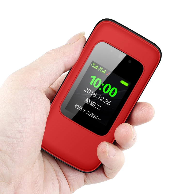 3g wcdma gsm unlock flip senior feature mobile phone dual display sos quick call dv large for old people russian key free global shipping