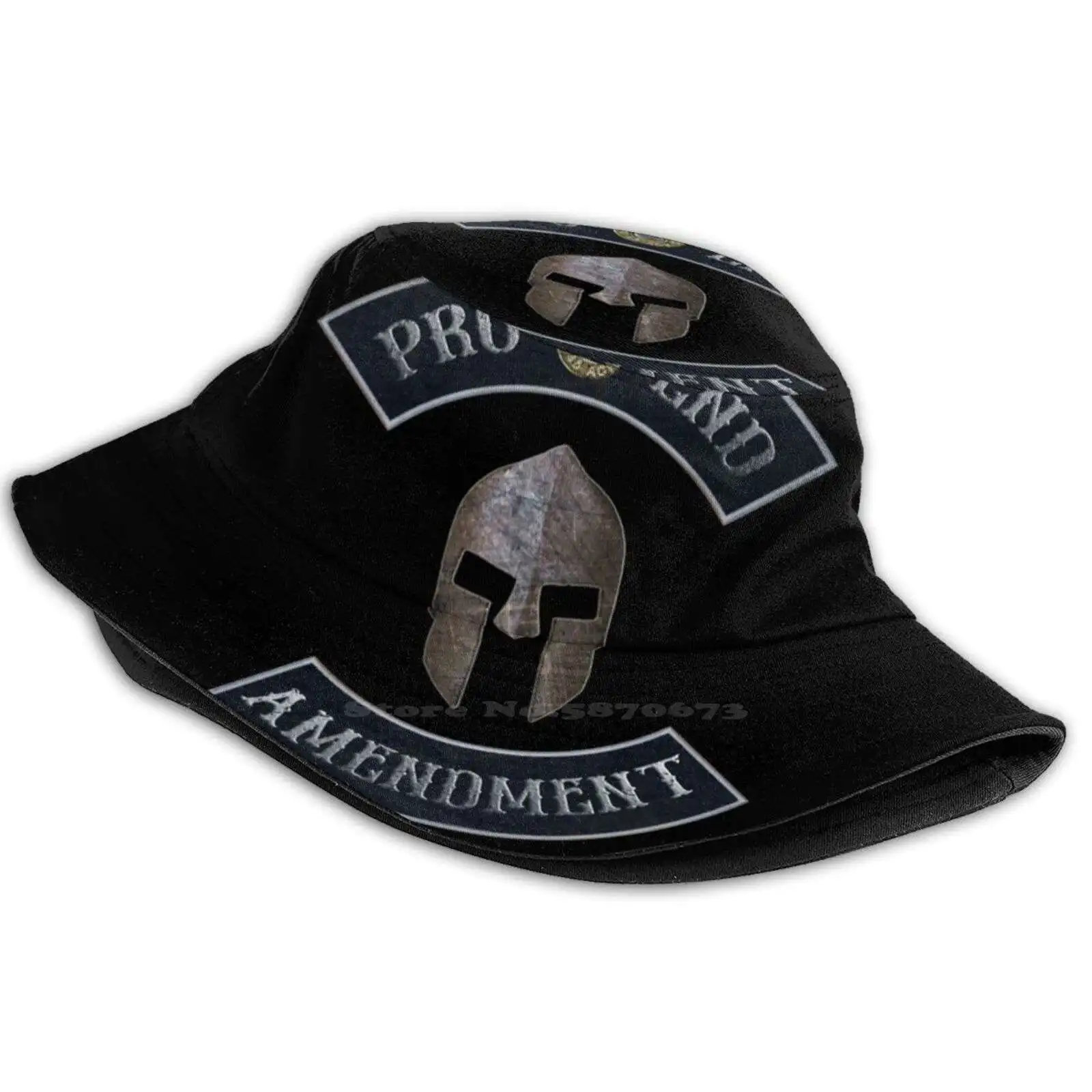 

Pro 2Nd Amendment In Rockers With Helmet With Black Background Fishing Hunting Climbing Cap Fisherman Hats Pro 2A Molon Labe