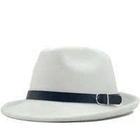 new fashion wool white fedora hats for men women jazz cap casual sun top hat autumn travel billycock hat