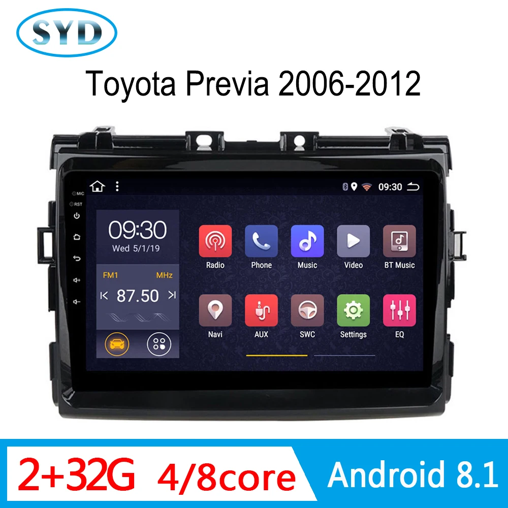Авто радио для Toyota Previa 2006 2012 2G RAM 32G ROM GPS навигационный плеер 2 din Android 8 1