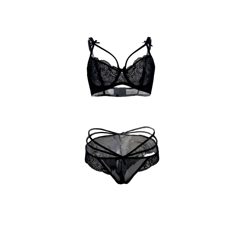 

Design sexy European and American lace thin comfortable underwear set new summer bra