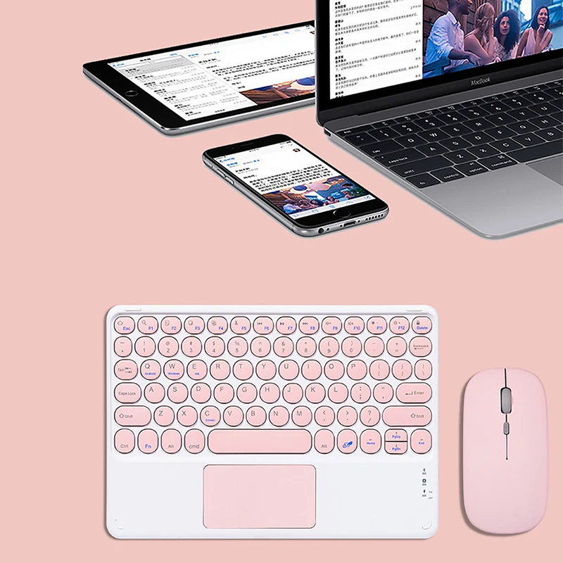 

10 inch Wireless Phone Tablet Keyboard and Touchpad for iPad Air 4 Pro 11 Bluetooth Mouse Keypad for Huawei Matepad Keyboards